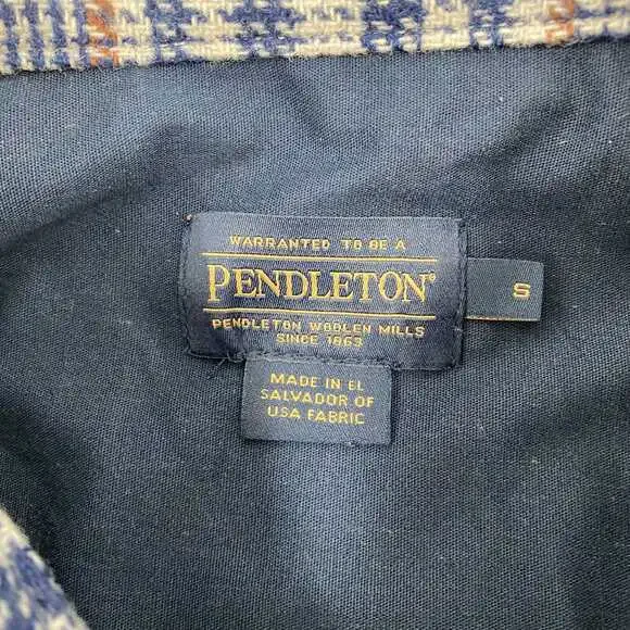 Pendleton Blue Green Plaid Wool Belted Shacket | Women’s S Regular - Picture 3 of 6
